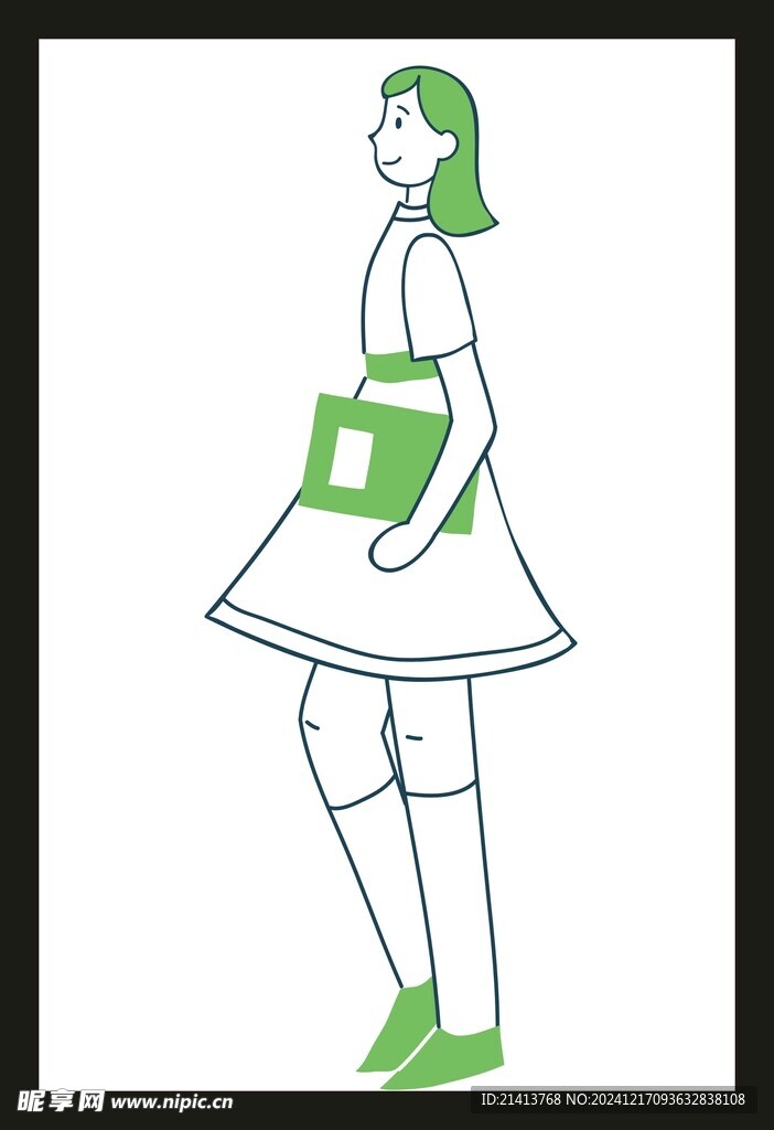 手绘卡通女孩