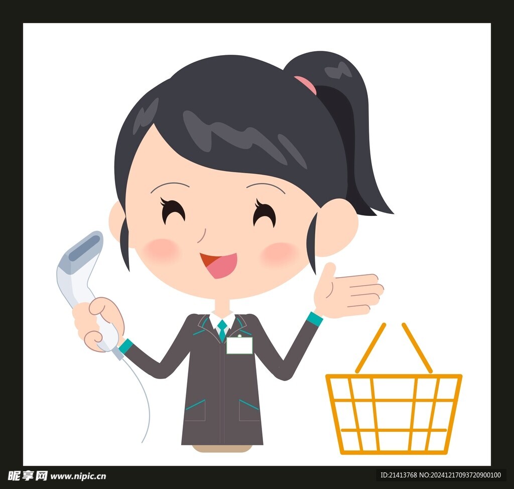 手绘卡通女孩