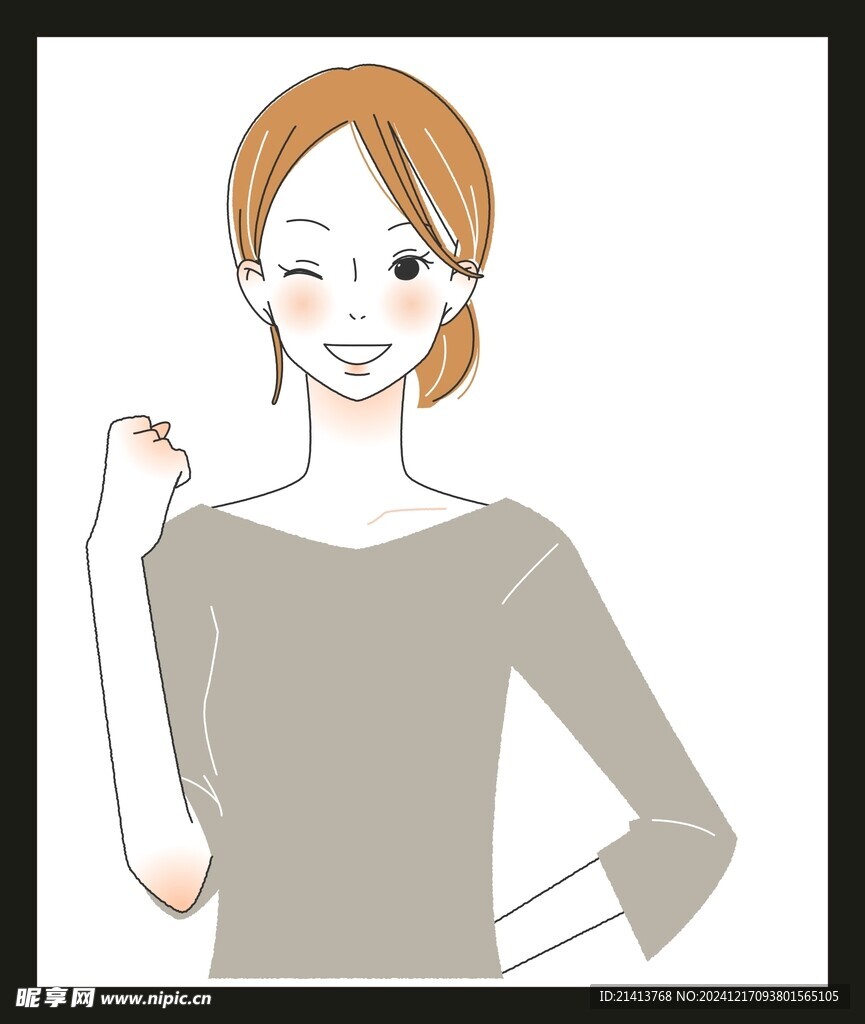 手绘卡通女孩