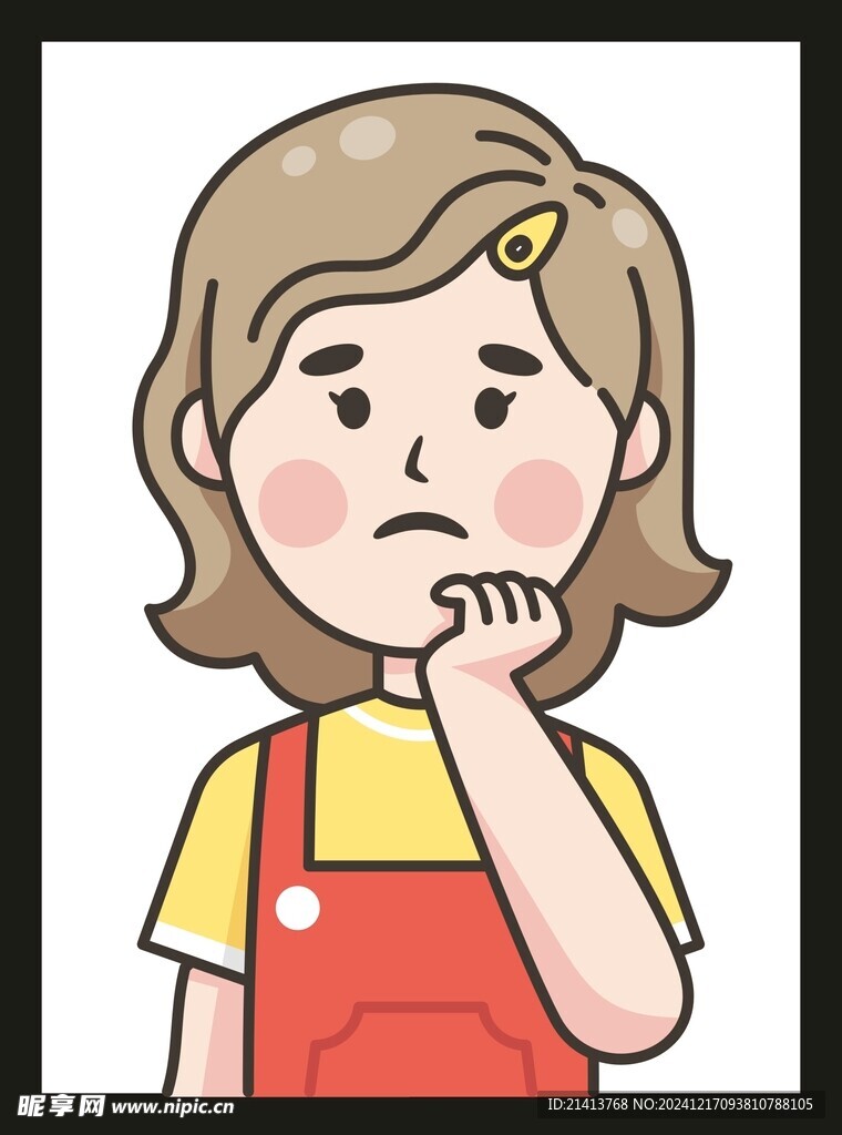 手绘卡通女孩