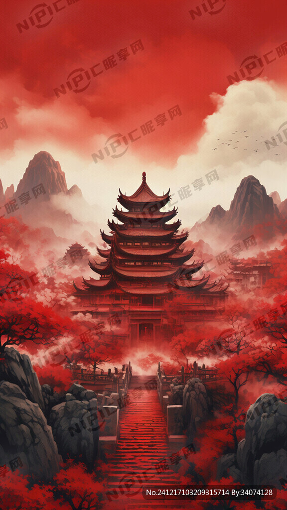 纯红背景 有质感 不要黑色