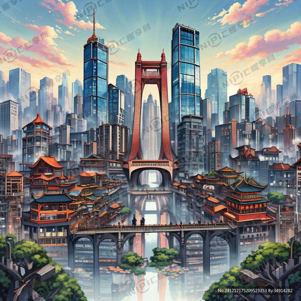 二次元 重庆 地标 魔幻都市