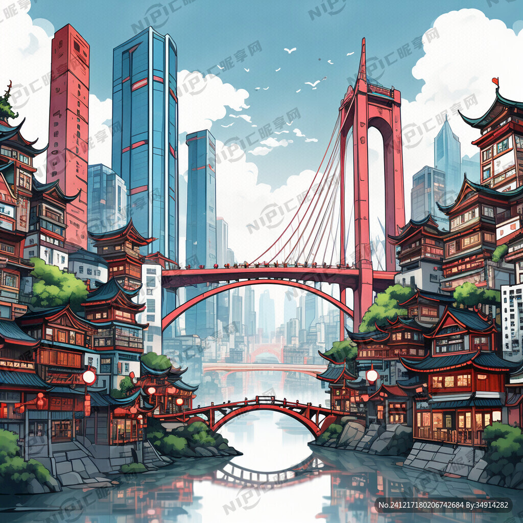二次元 重庆地标 重庆李子坝
