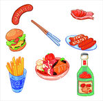 手绘美食插画图片