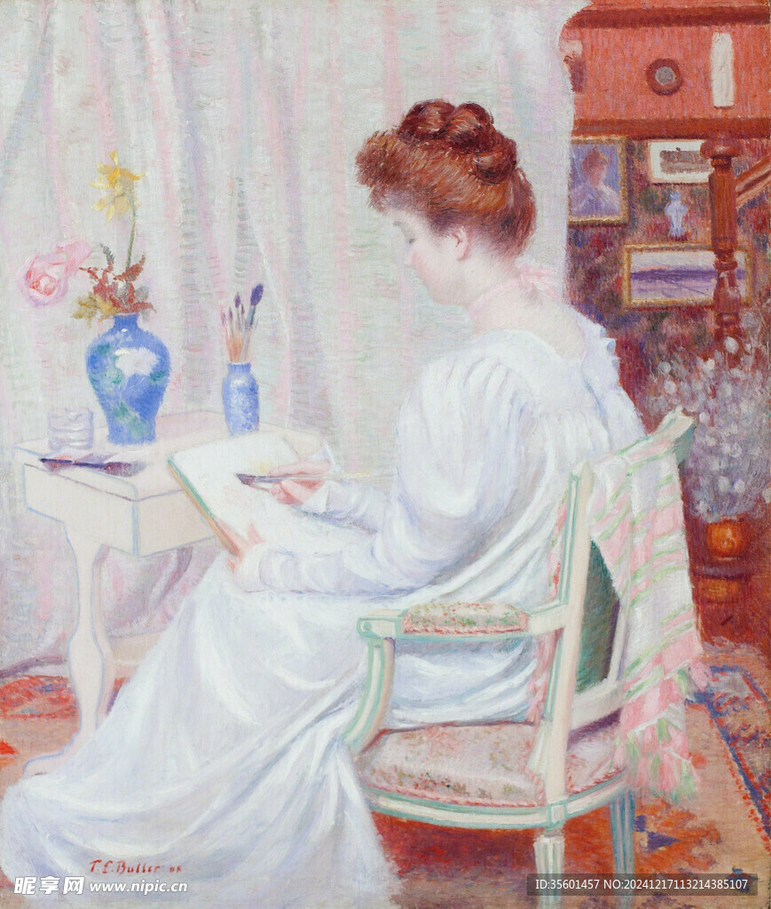 画画的女人