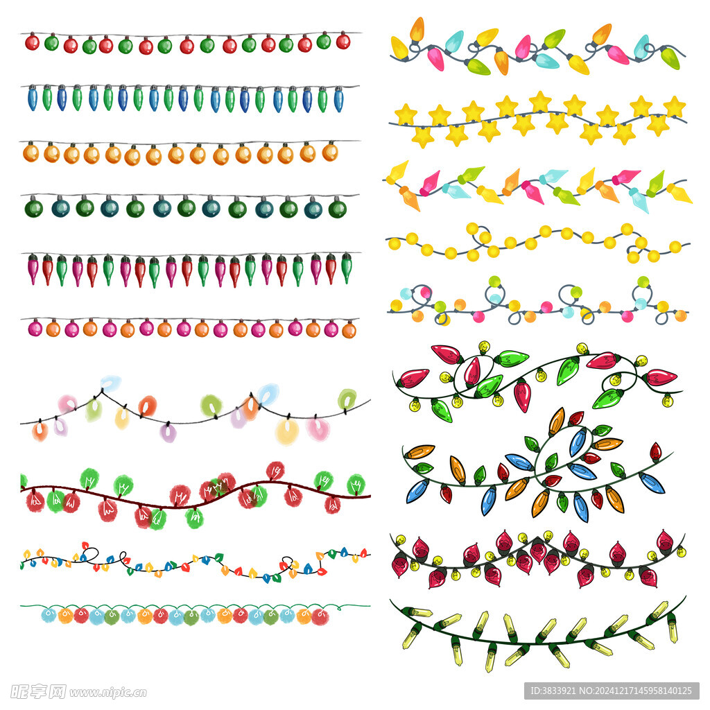 圣诞彩灯素材