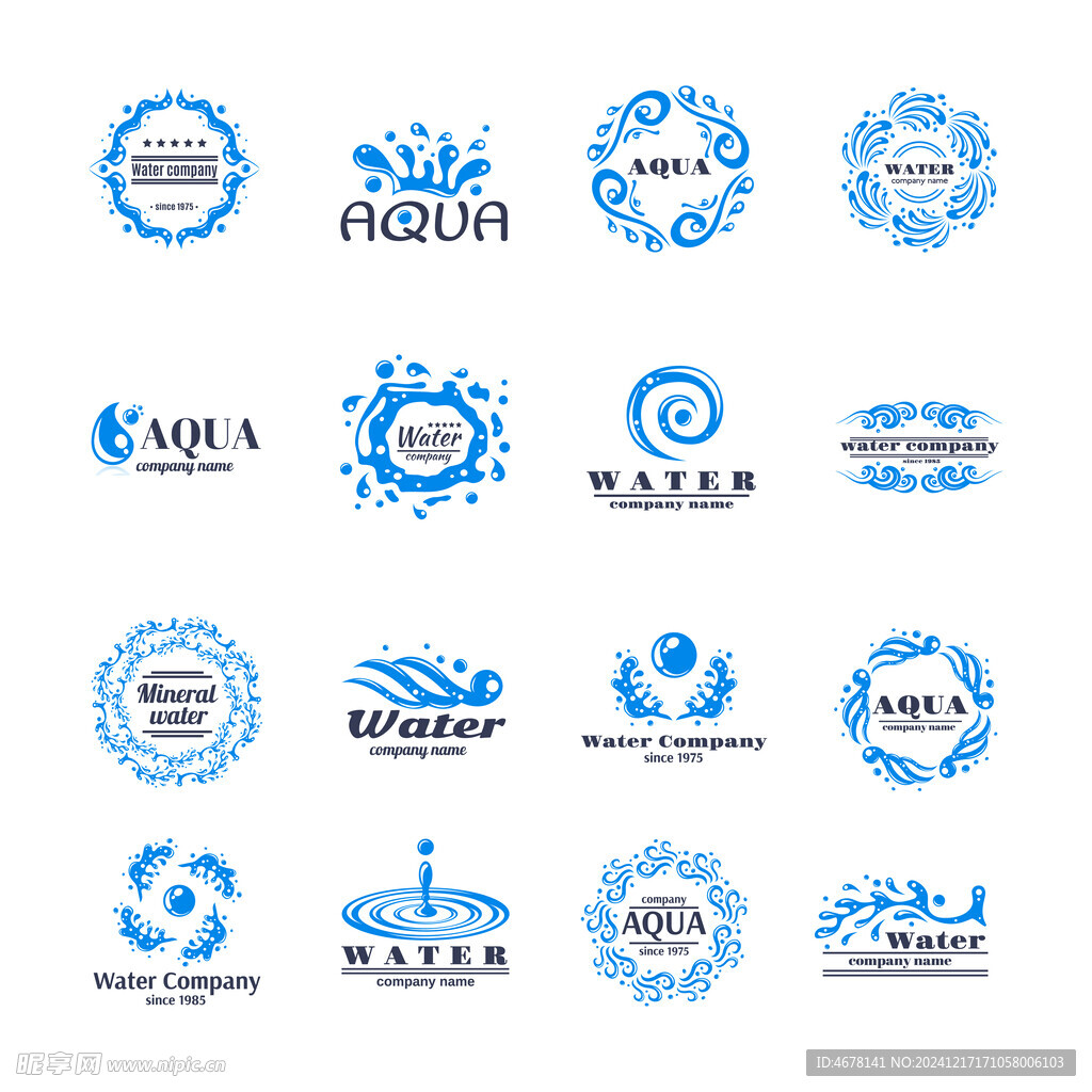 水图案标志