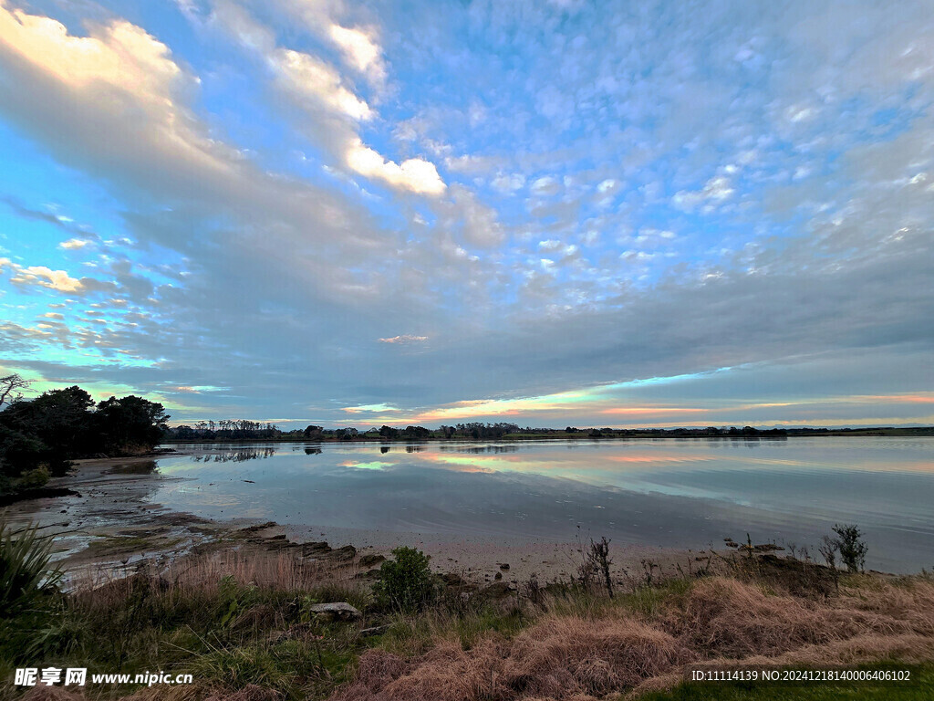 奥克兰海边黄昏风景