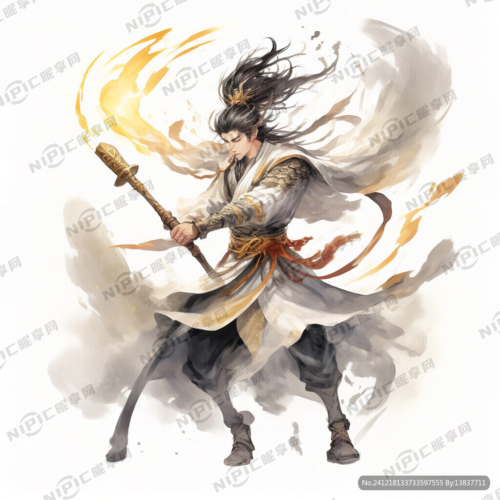 中国神话封神榜雷神 手持雷电锤