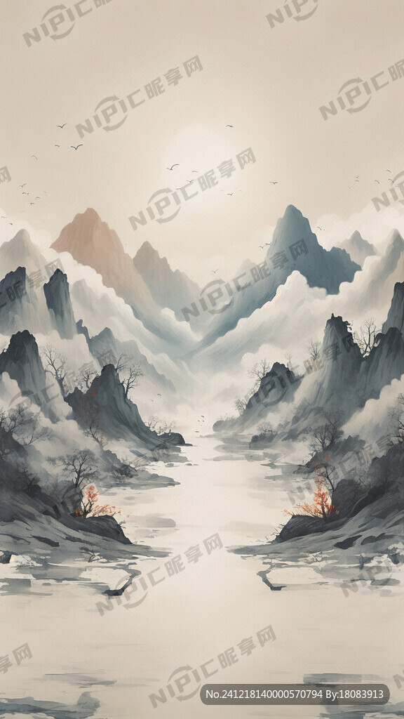 海报背景 素雅简单 传统风格