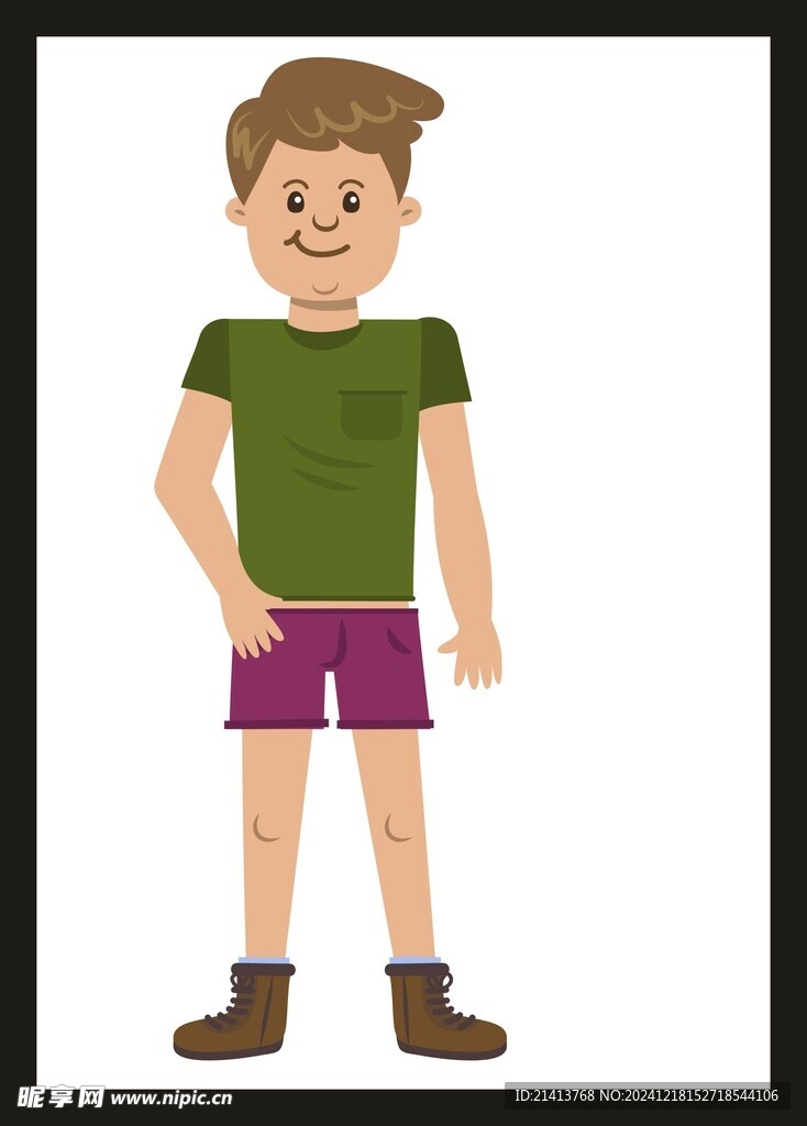 手绘男人男孩
