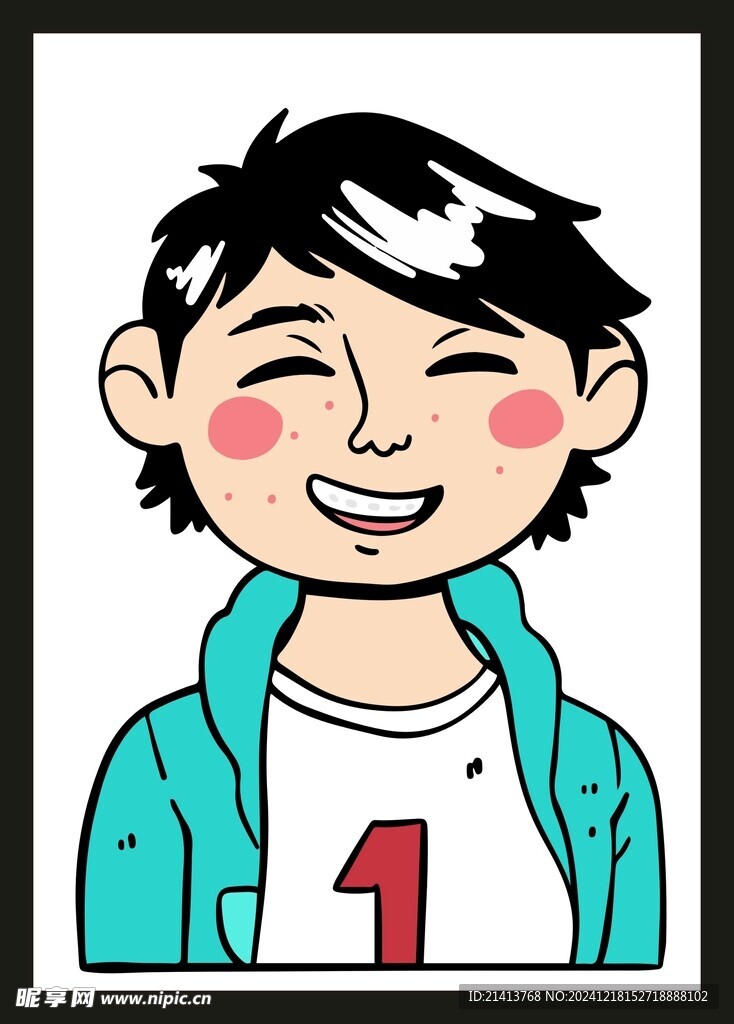 手绘男人男孩