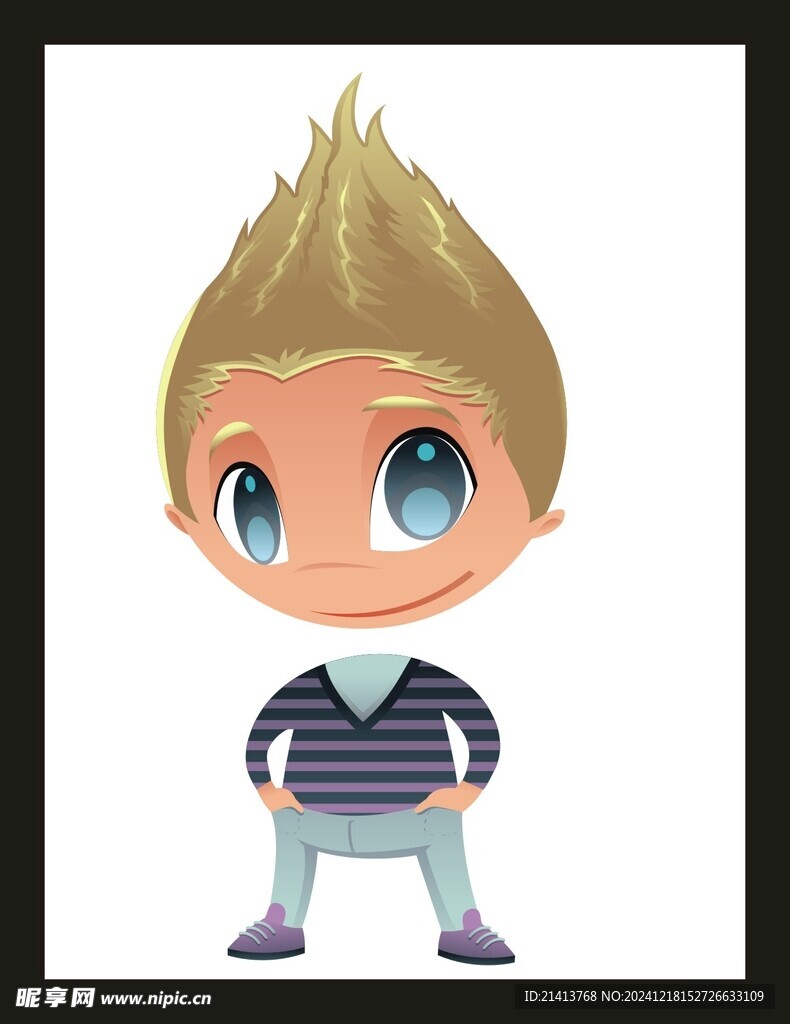 手绘男人男孩