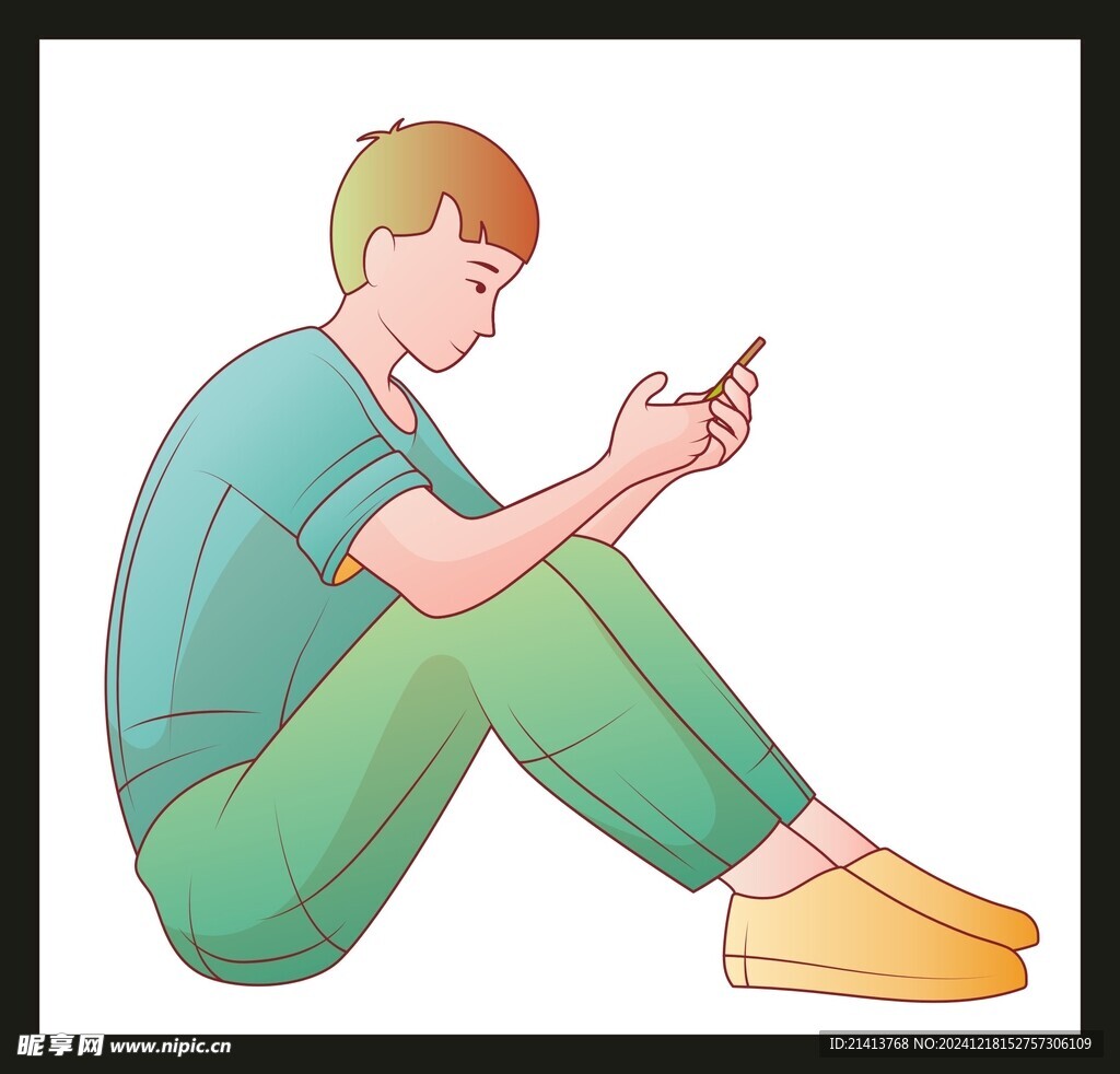 手绘男人男孩