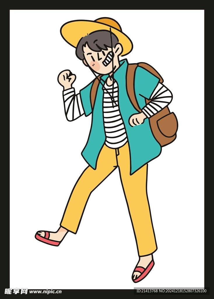 手绘男人男孩
