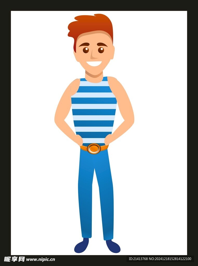 手绘男人男孩