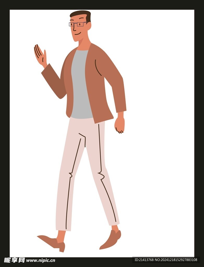 手绘男人男孩