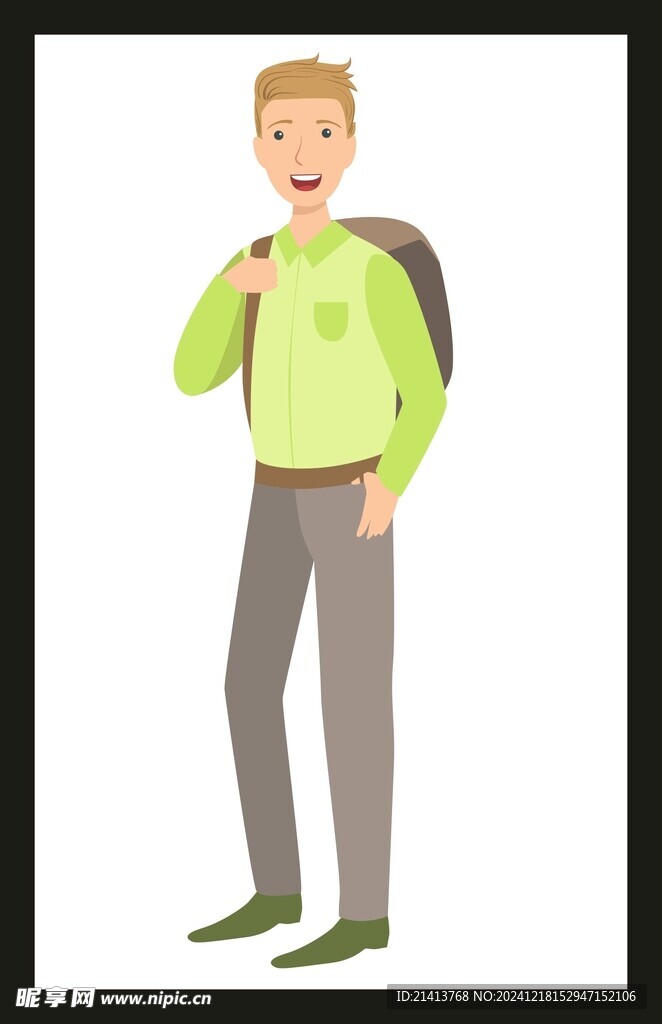 手绘男人男孩