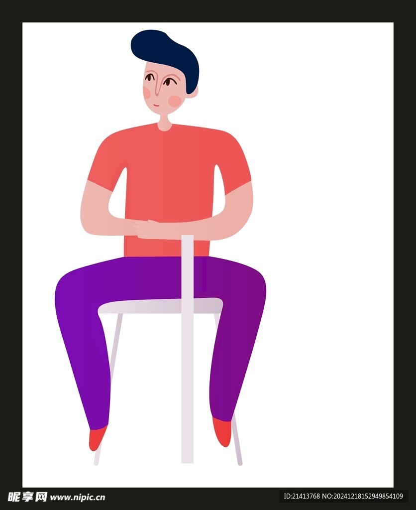 手绘男人男孩
