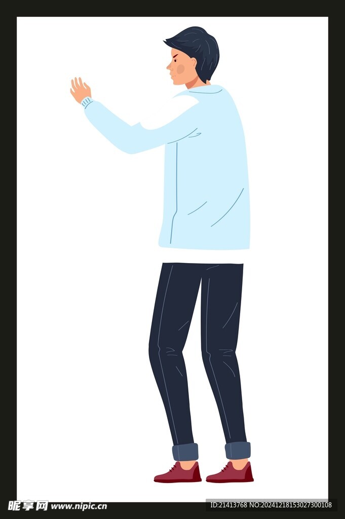 手绘男人男孩