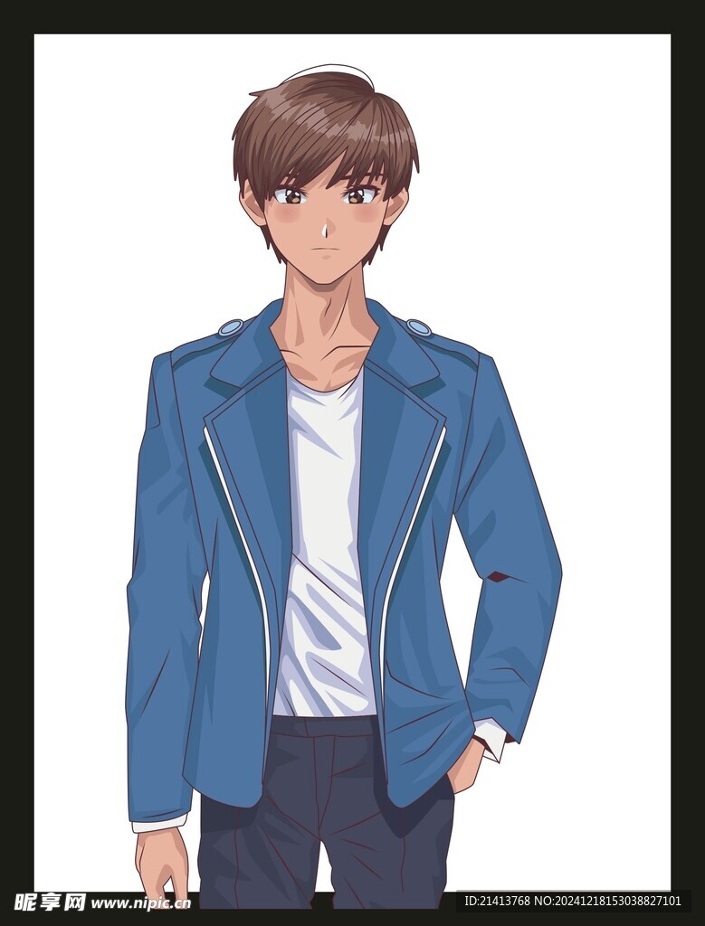 手绘男人男孩