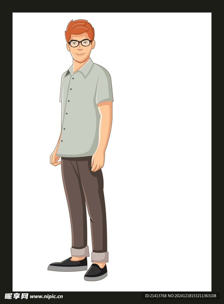 手绘男人男孩