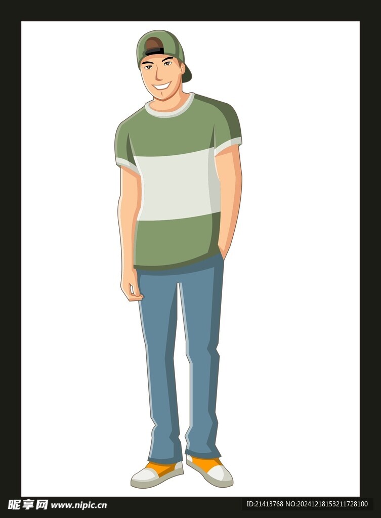 手绘男人男孩