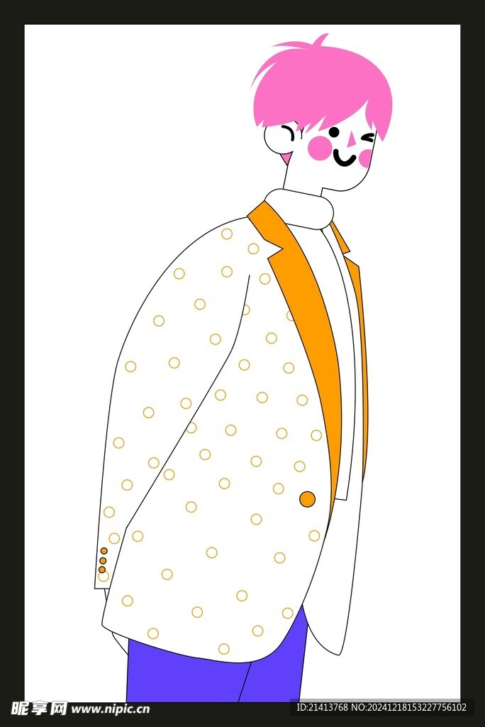 手绘男人男孩