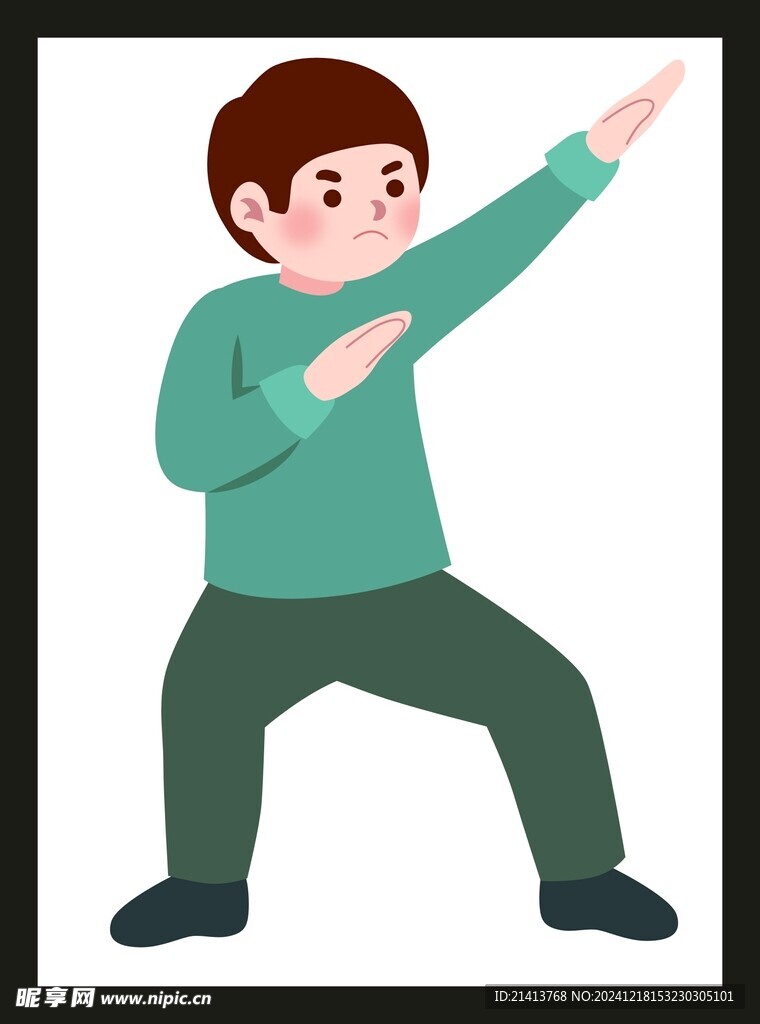手绘男人男孩