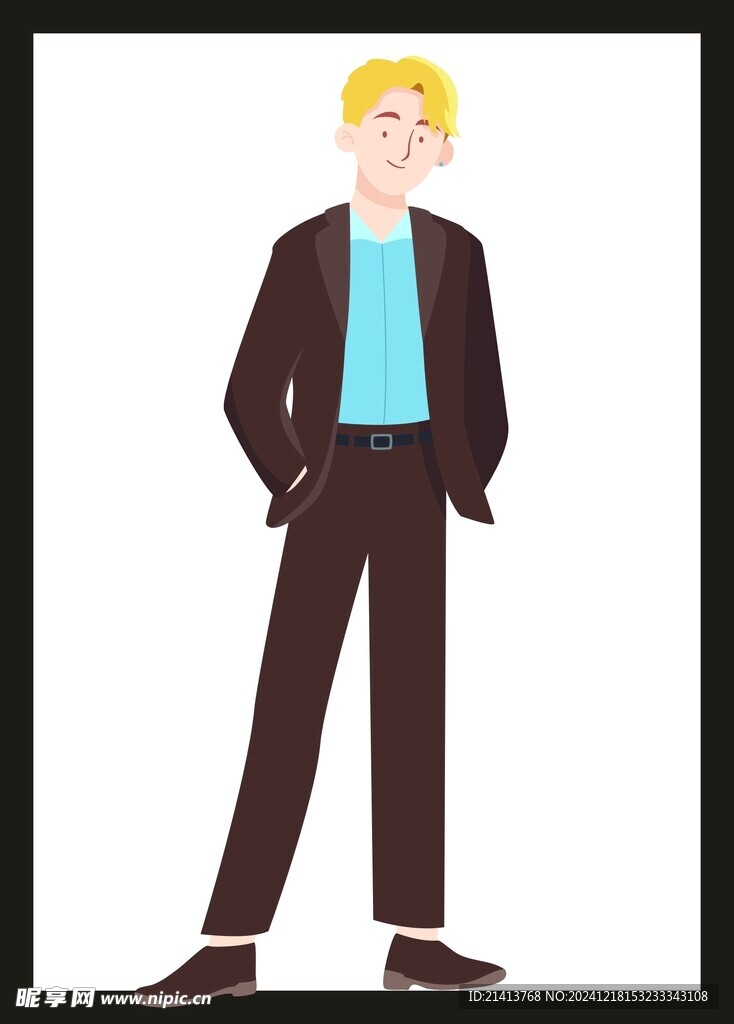 手绘男人男孩