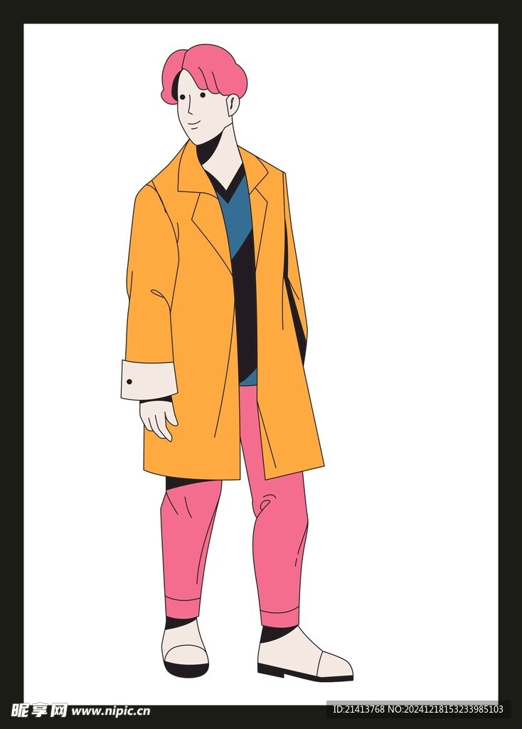 手绘男人男孩