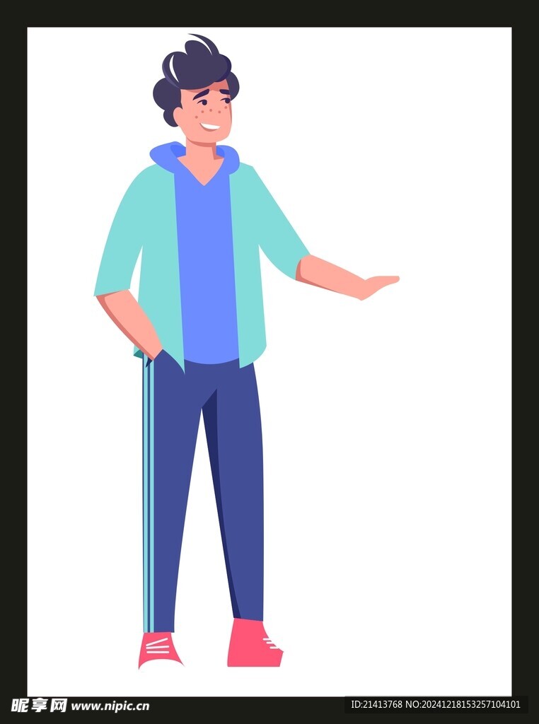 手绘男人男孩