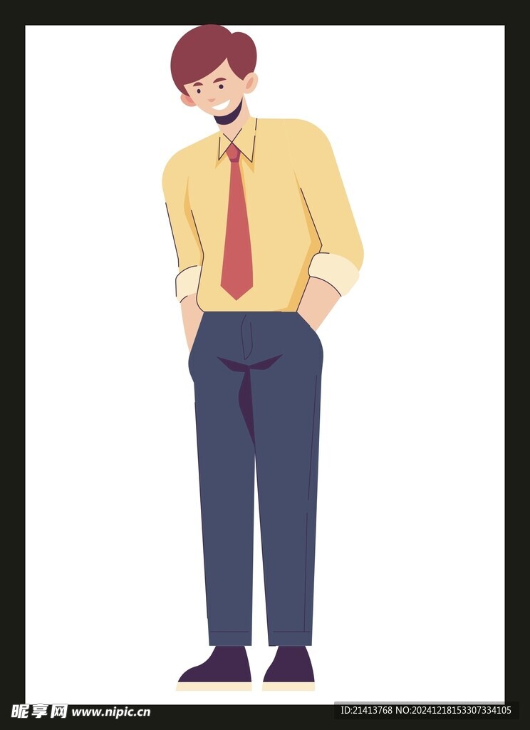 手绘男人男孩