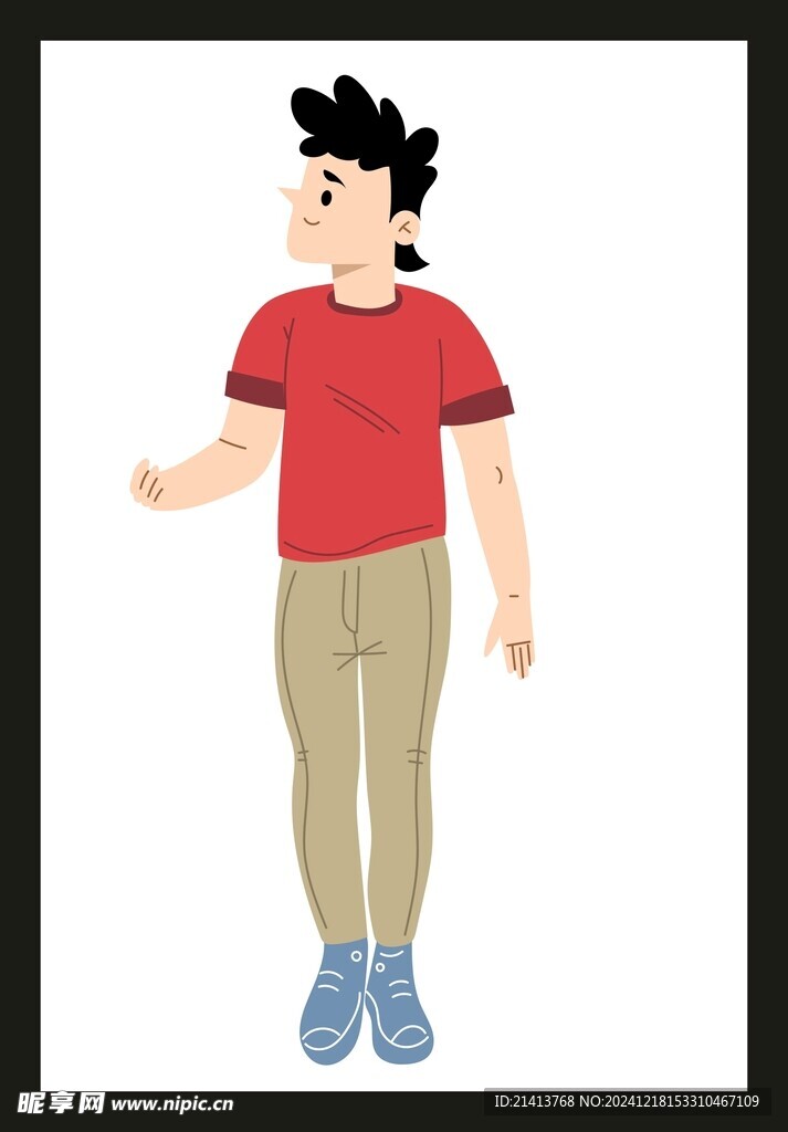 手绘男人男孩