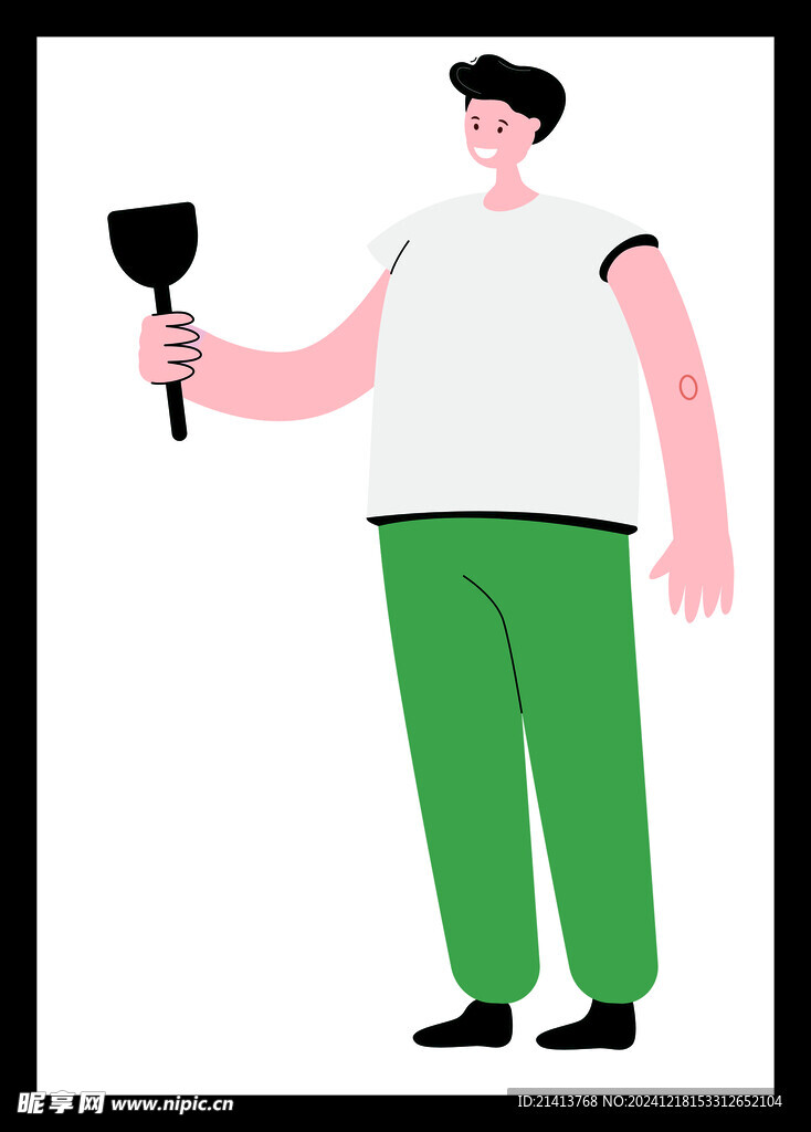 手绘男人男孩