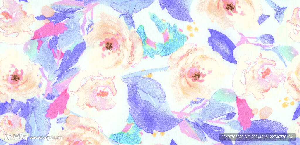 水彩花