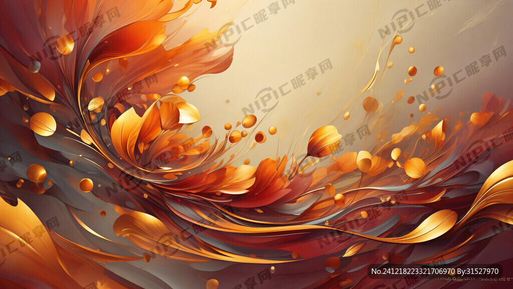 抽象 花瓣 暖调 大气 简约
