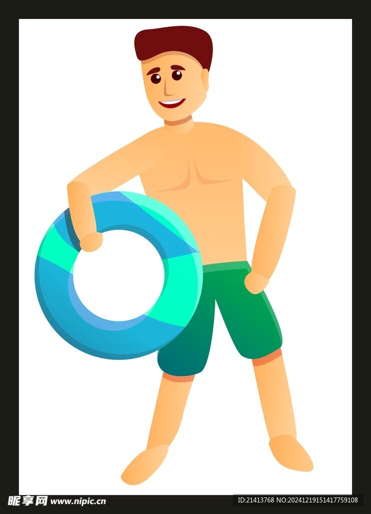 游泳男孩 