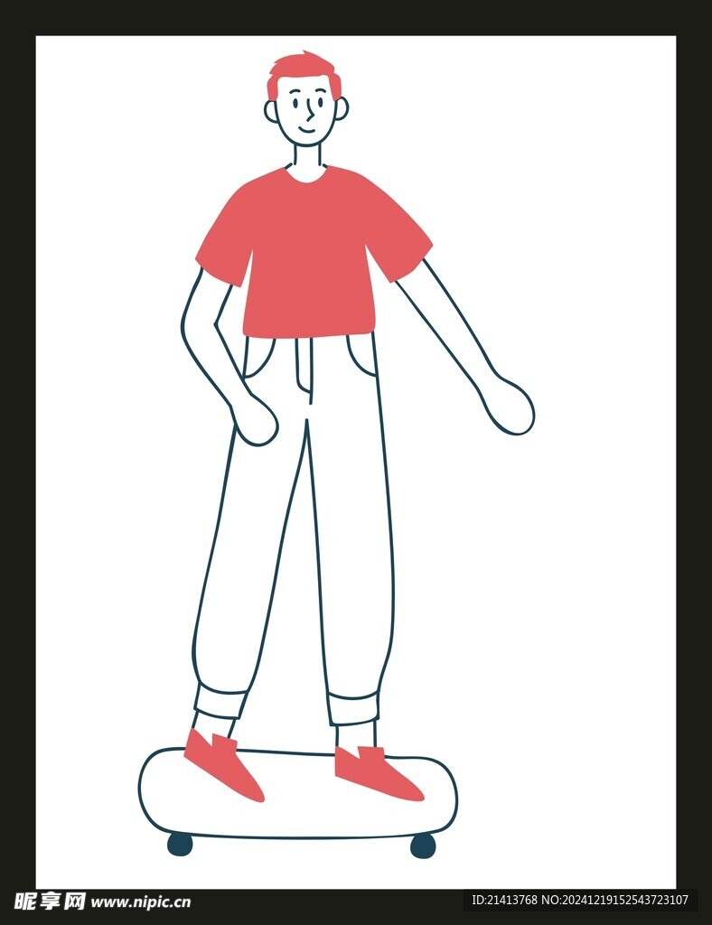 滑板男孩