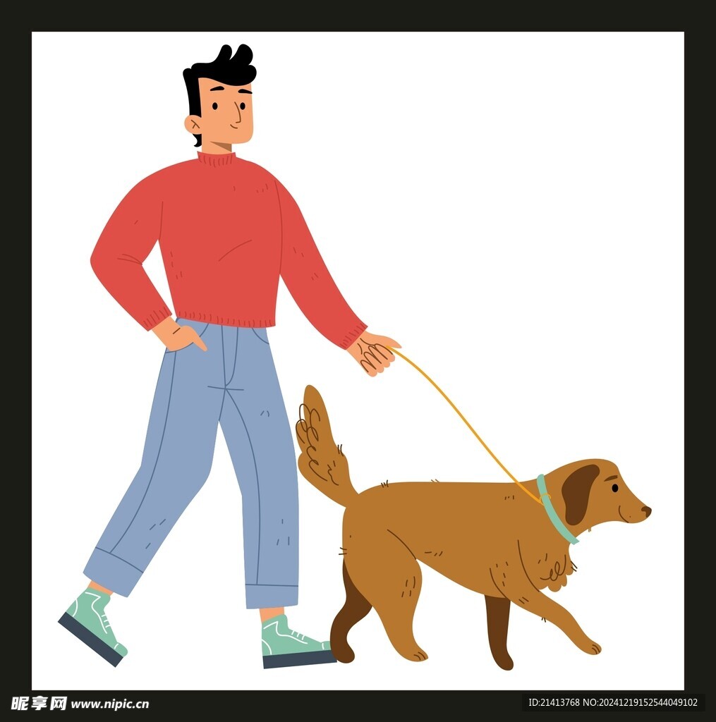 遛狗男人 