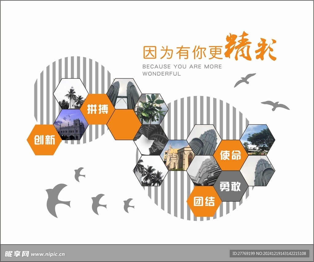 风采照片企业文化墙