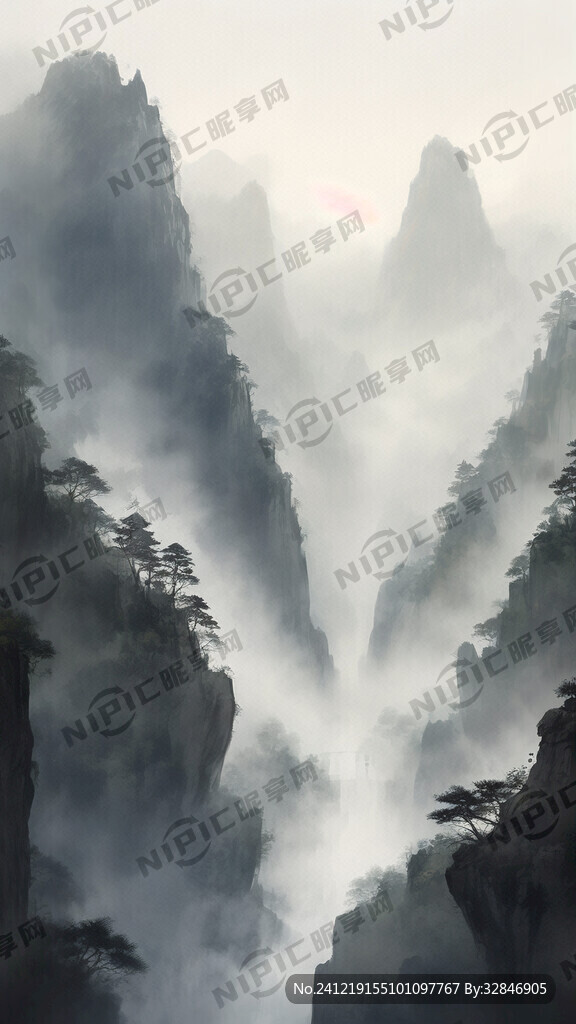 企业 工作 山谷 中国风 山水