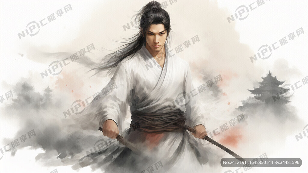 国风 武侠 帅哥 插画