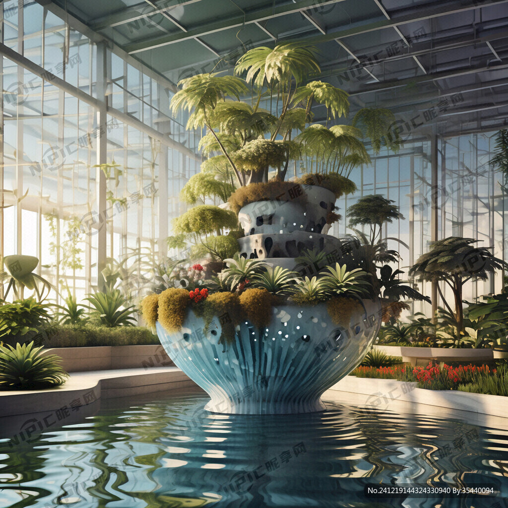 现代室内景观植物 水纹