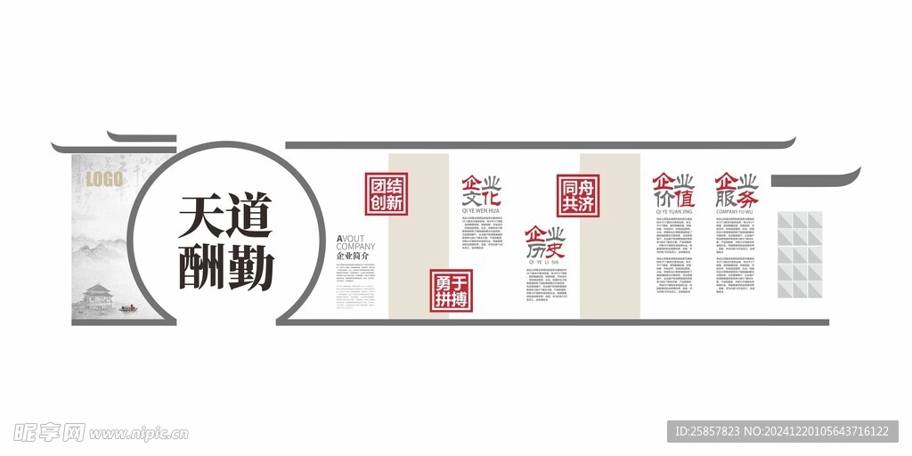 企业文化墙 公司文化墙 背景墙