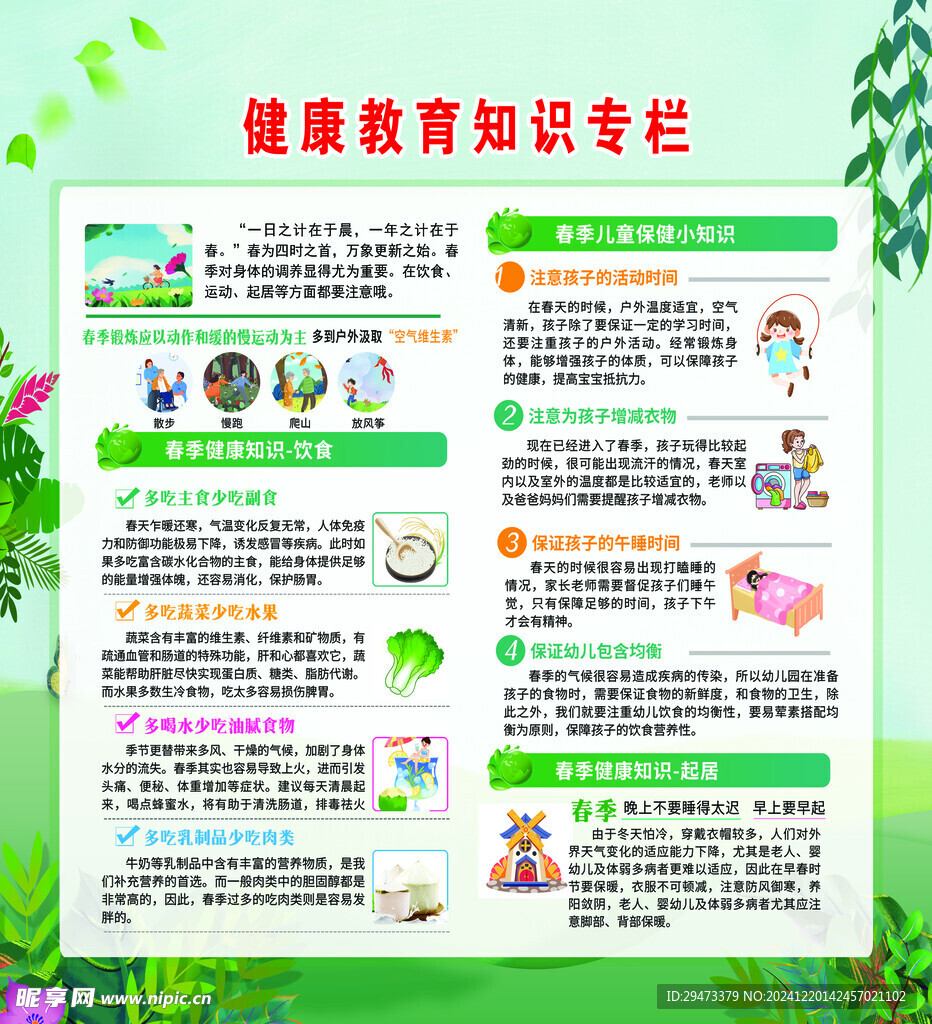  健康知识宣传栏 
