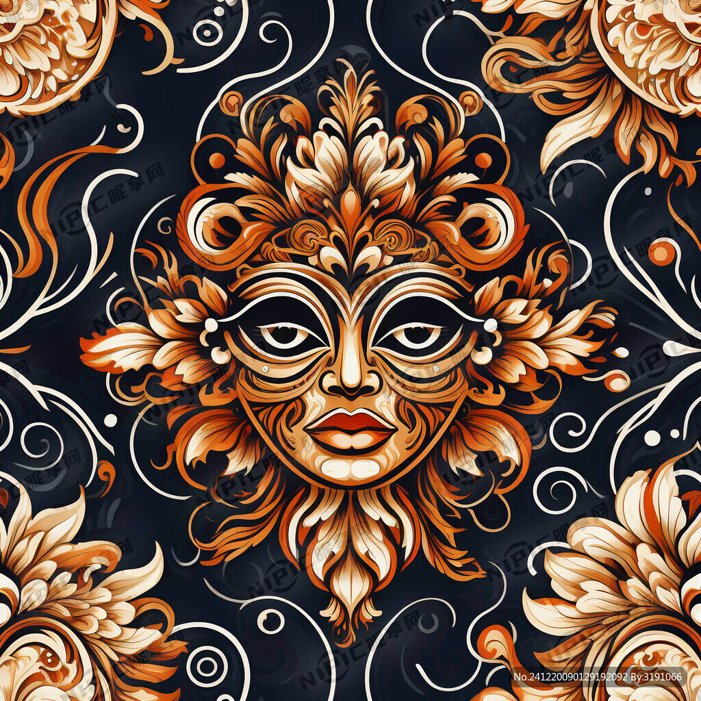 欧式  范思哲 印花图案 矢量