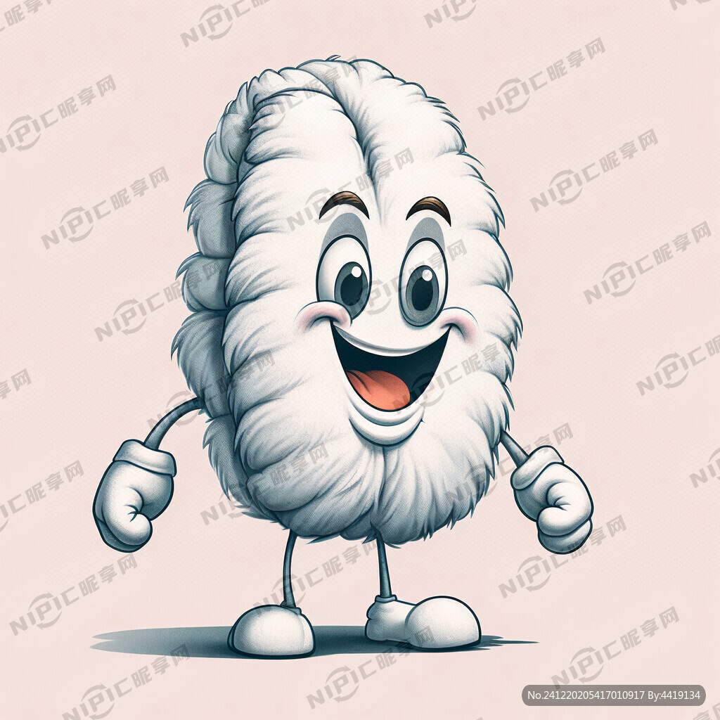 卡通棉花 竖起大拇指 边缘清晰