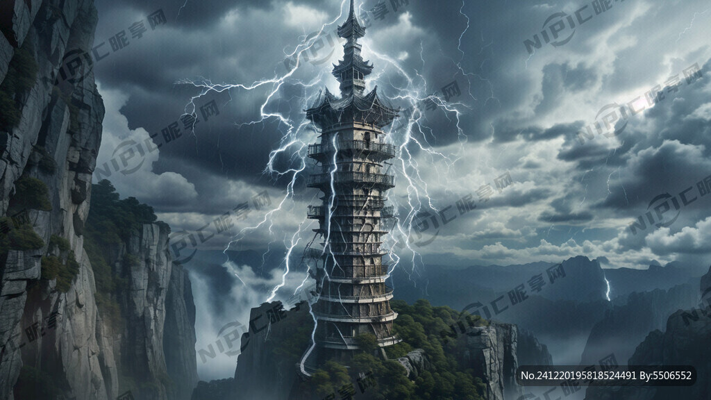 悬崖边上的通天塔狂风暴雨电扇雷