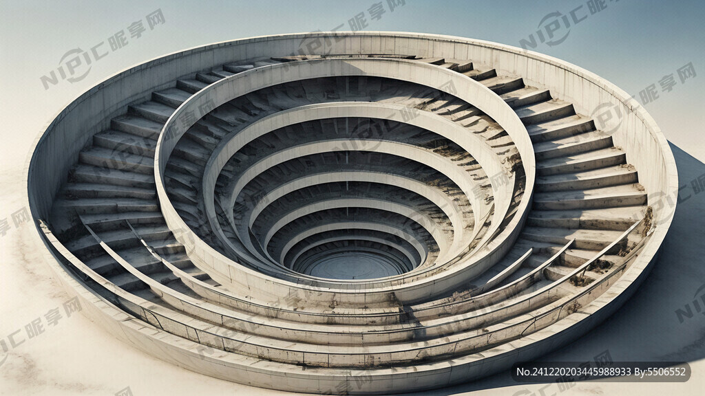 圆形楼梯直通天际
